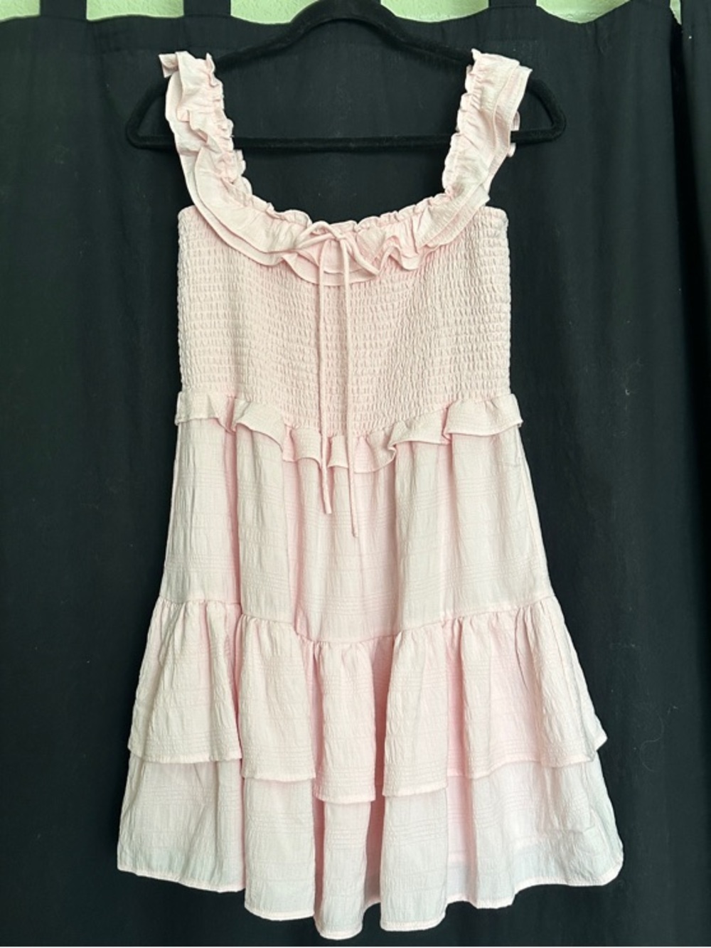 Forever 21 Pastel Pink Ruffle Tiered Mini Dress
